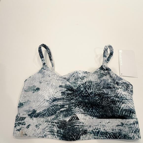 Fabletics Kenzie Sports Bra Womens Medium Snake Print Peek-A-Boo Performance NWT - Picture 5 of 10